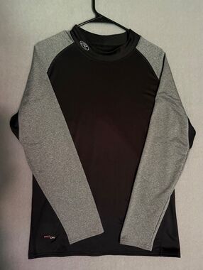 Rawlings Pro Dri Black and Gray Long Sleeve Athletic Shirt XL